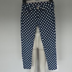 Kate Spade Broom Street navy blue/white polka dot cropped pants-27